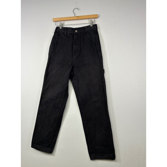 Streetwear J. Galt Womens S Black Carpenter High Rise Straight Leg Utility Pants - Picture 11 of 11